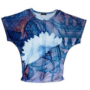 Watercolour Print Short Sleeve Top